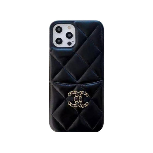 CC iPhone case with card holder black