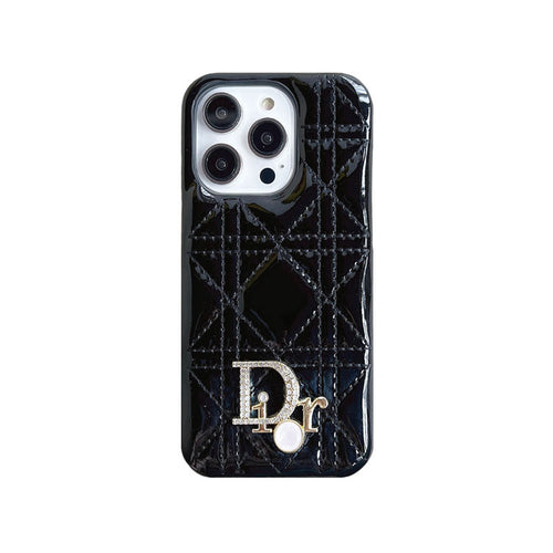 CD iPhone case leather black