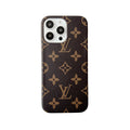 Classic leather monogram phone case for iPhone big printing