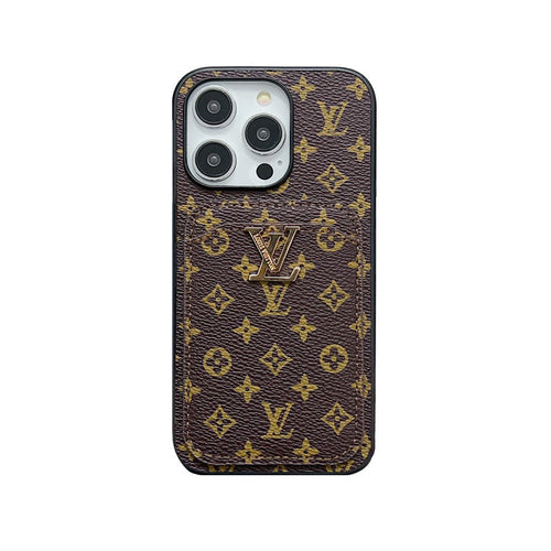 Classic monogram iPhone case with card holder small printing