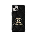 Leather CC iPhone case black