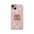 Classic leather CC phone case for iPhone pink