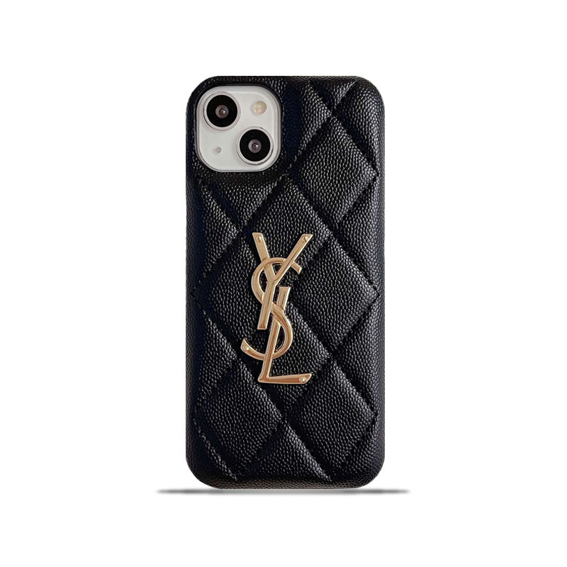Black leather iPhone case