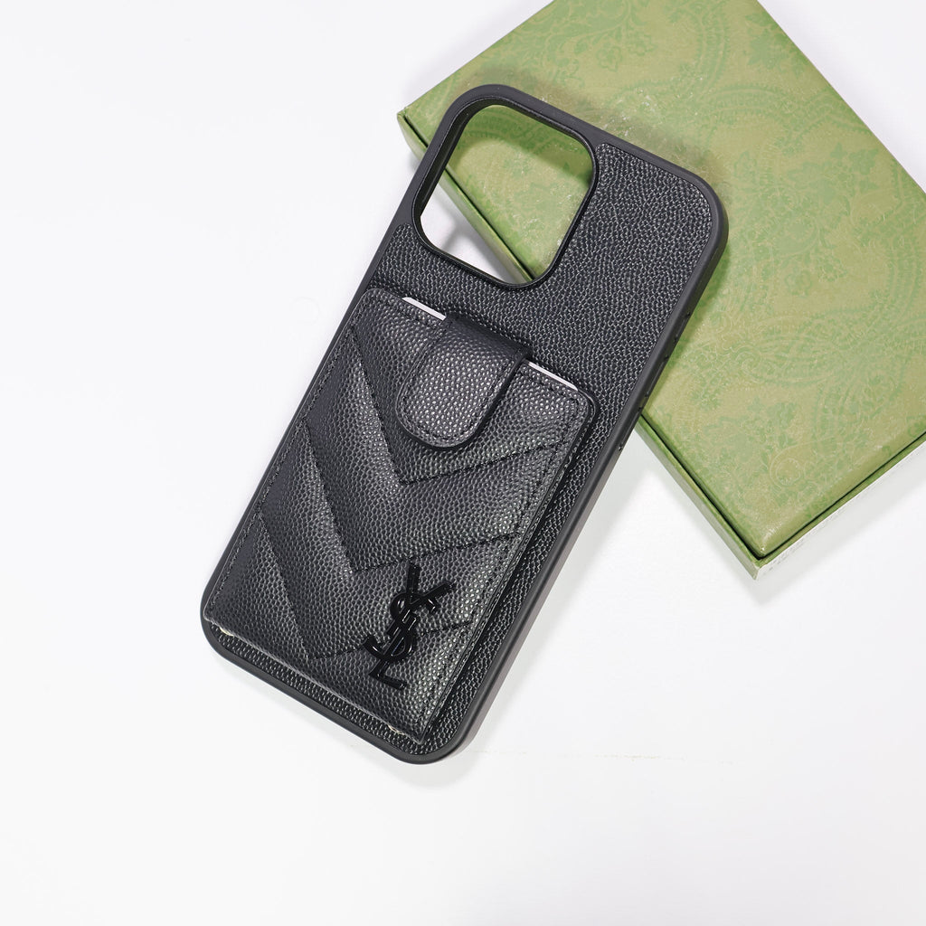 iPhone Case Ysl Leather Card Holder