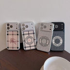 Burberry Phone Case Lens Protector Style for iPhone 13-17 / Pro / Pro Max