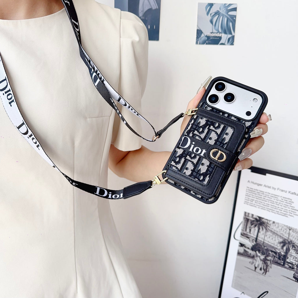Fabric Canvas Dior Crossbody Case