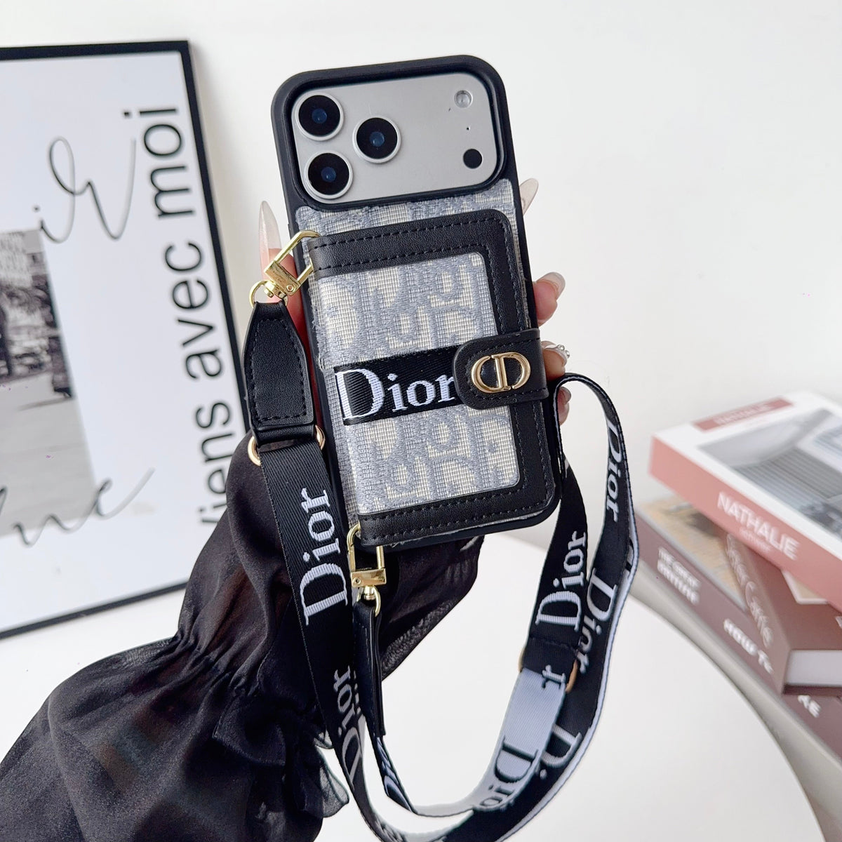 Fabric Canvas Dior Crossbody Case