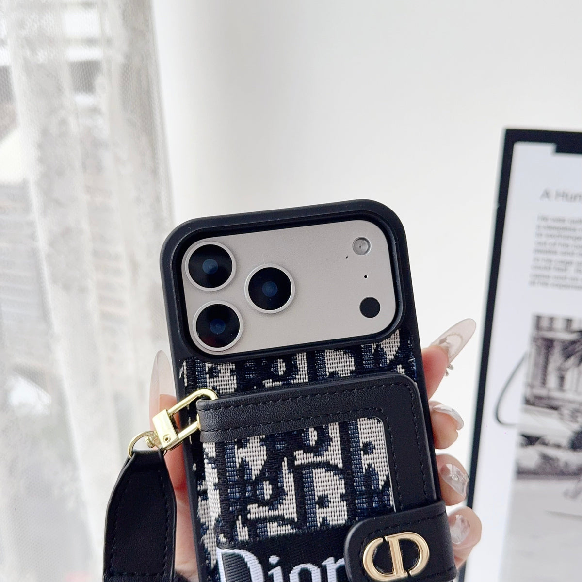 Fabric Canvas Dior Crossbody Case