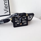 Fabric Canvas Dior Crossbody Case