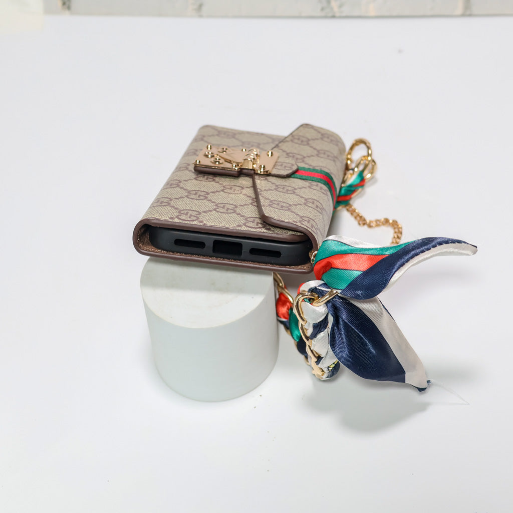 Coated Canvas GG Crossbody Wallet Case