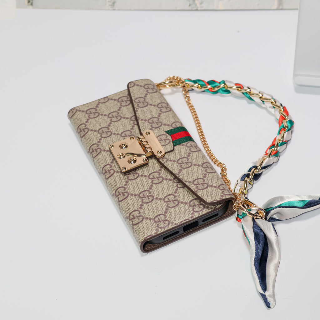 Coated Canvas GG Crossbody Wallet Case