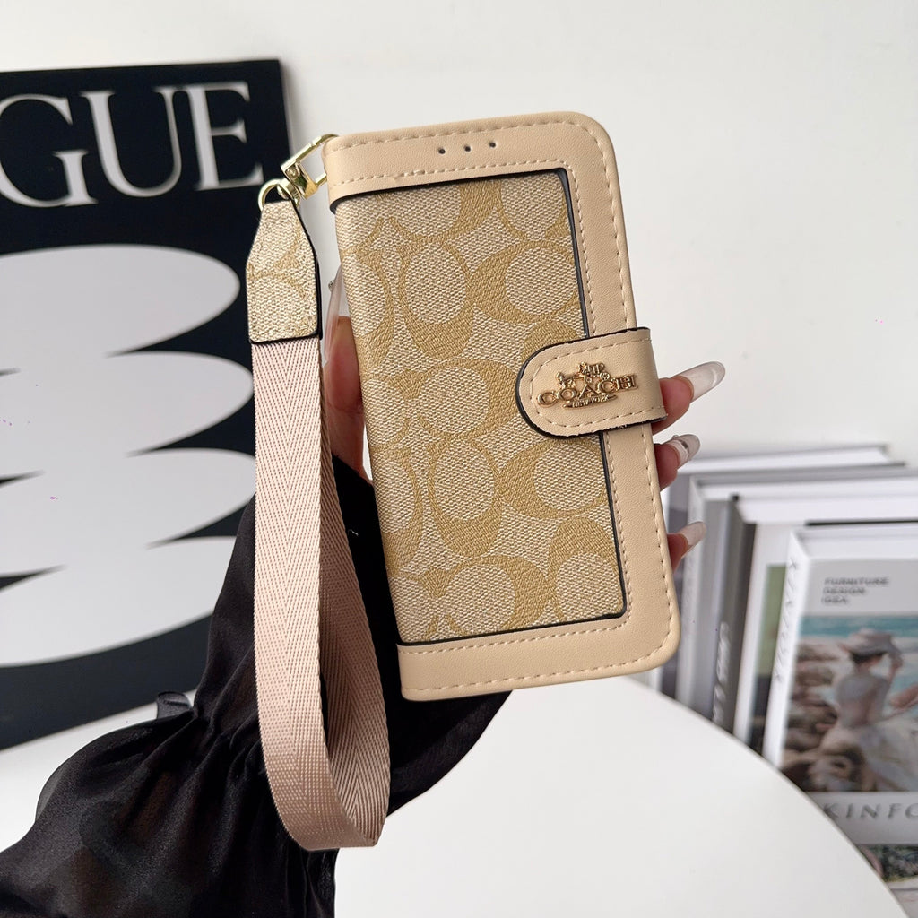 Coach Canvas Print Wallet Case iPhone 17/Pro/Pro Max/Air