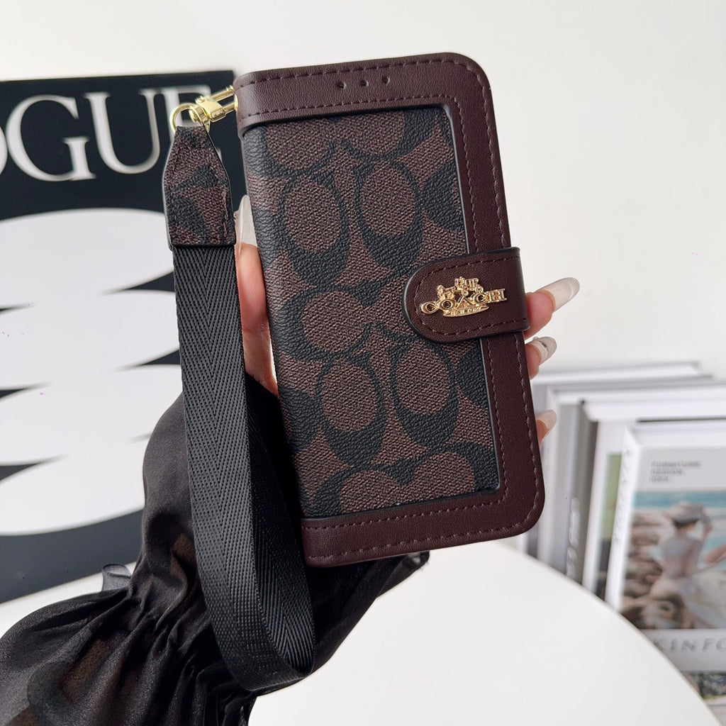 Coach Canvas Print Wallet Case iPhone 17/Pro/Pro Max/Air