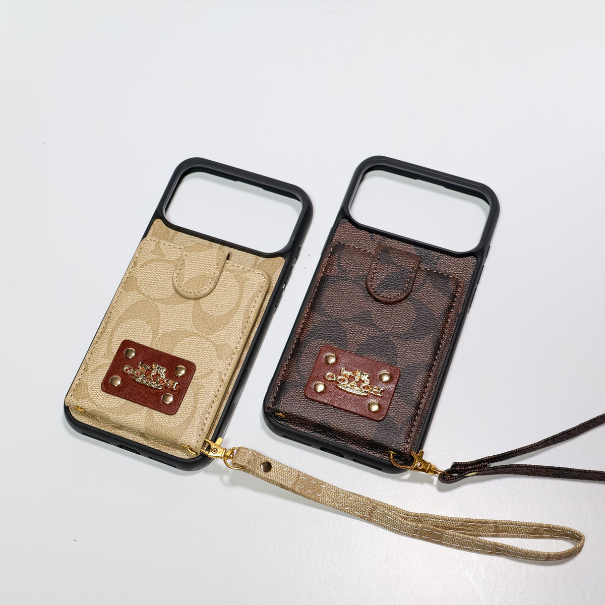 Coach Card Holder Case iPhone 12-17 / Pro / Pro Max / Plus