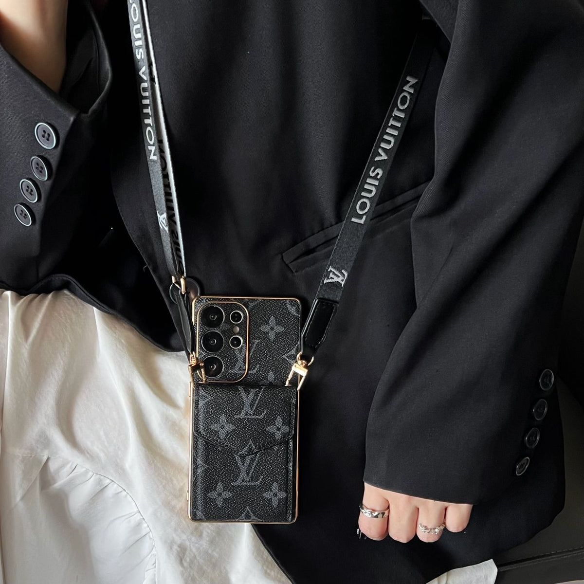 Crossbody LV Style Samsung Galaxy Phone Case