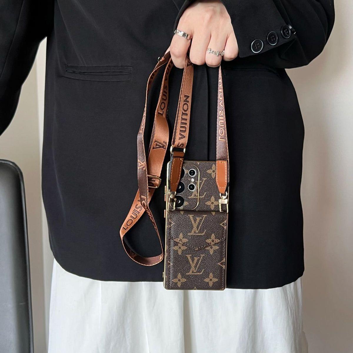 Crossbody LV Style Samsung Galaxy Phone Case