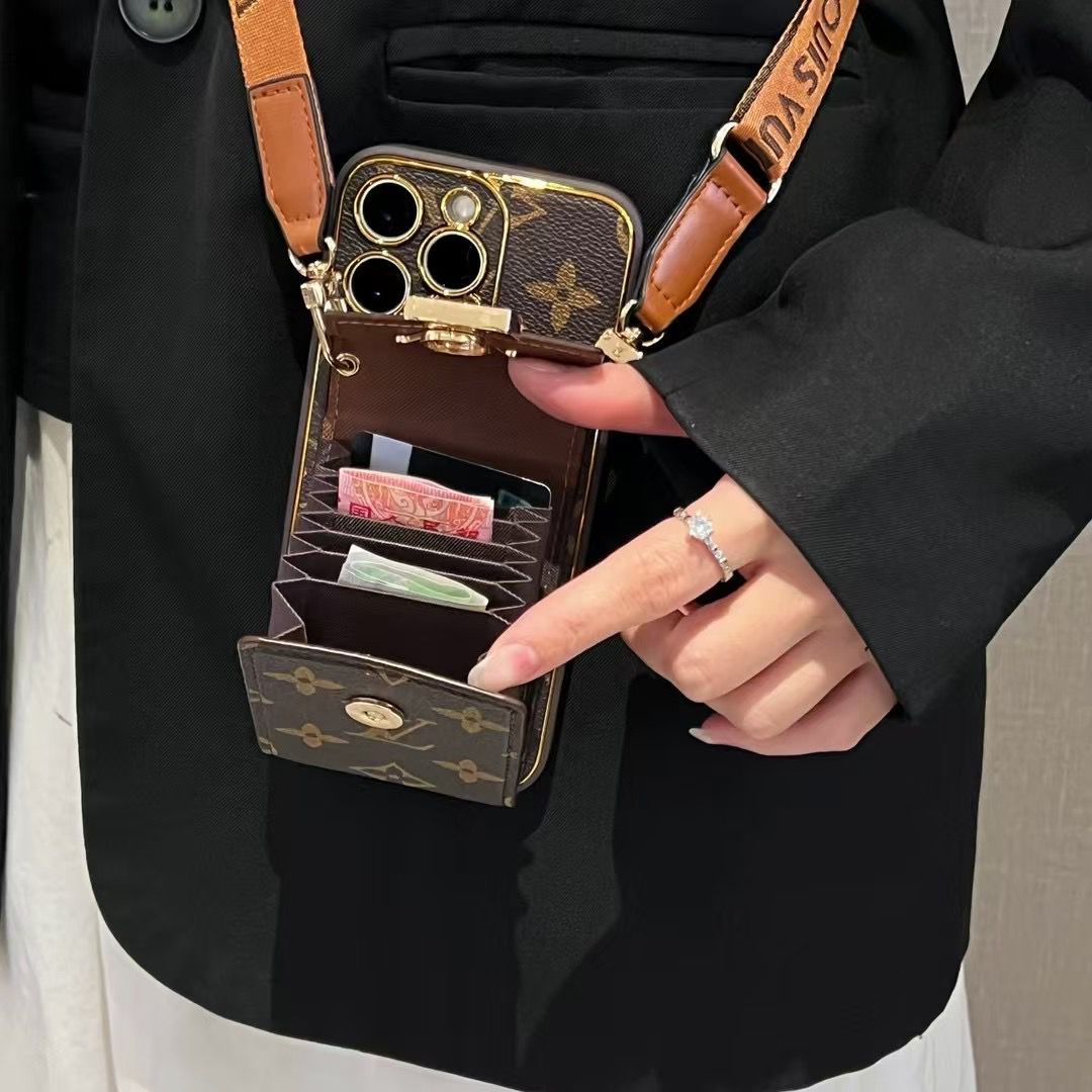 Crossbody Card Holder LV iPhone Case