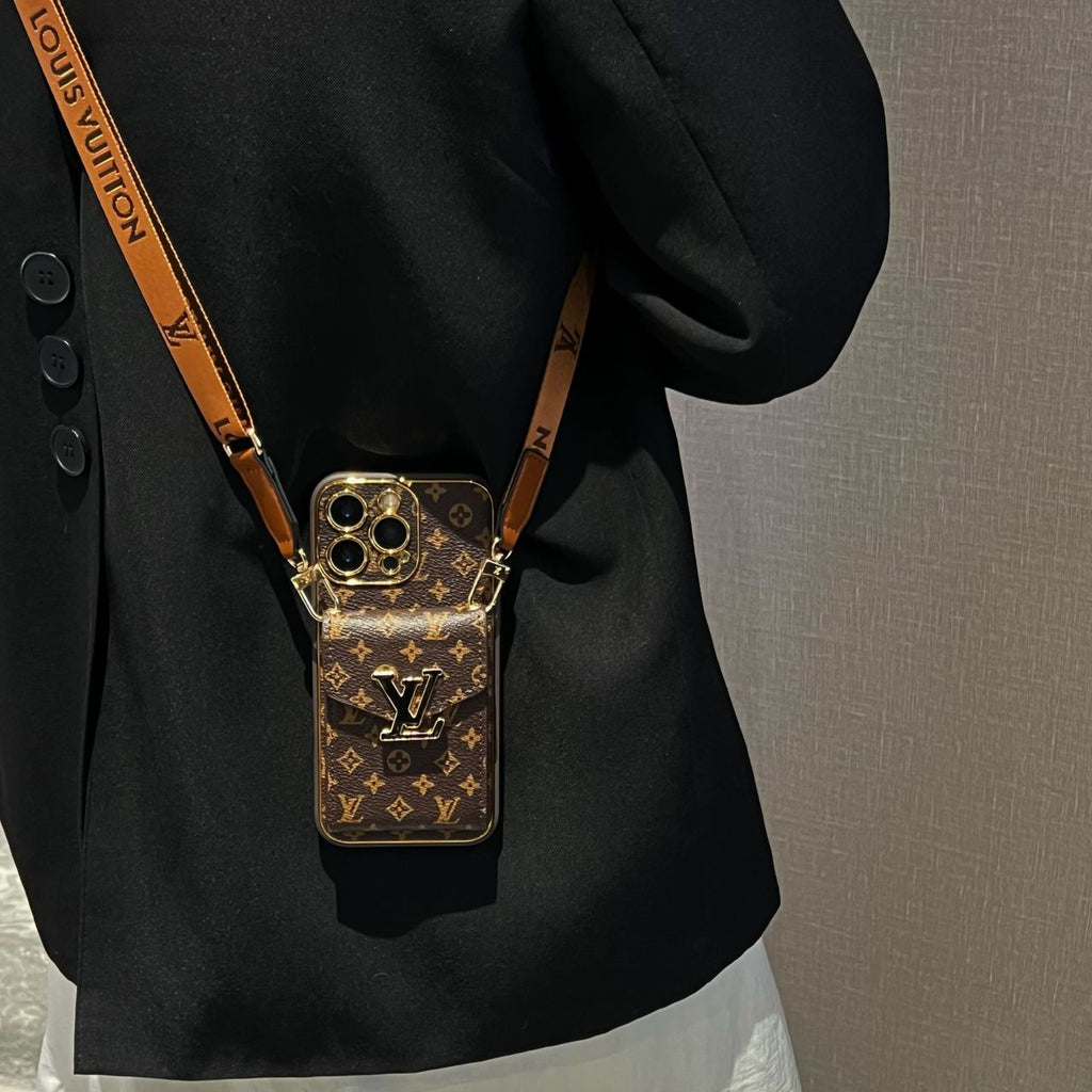 Crossbody Card Holder LV iPhone Case