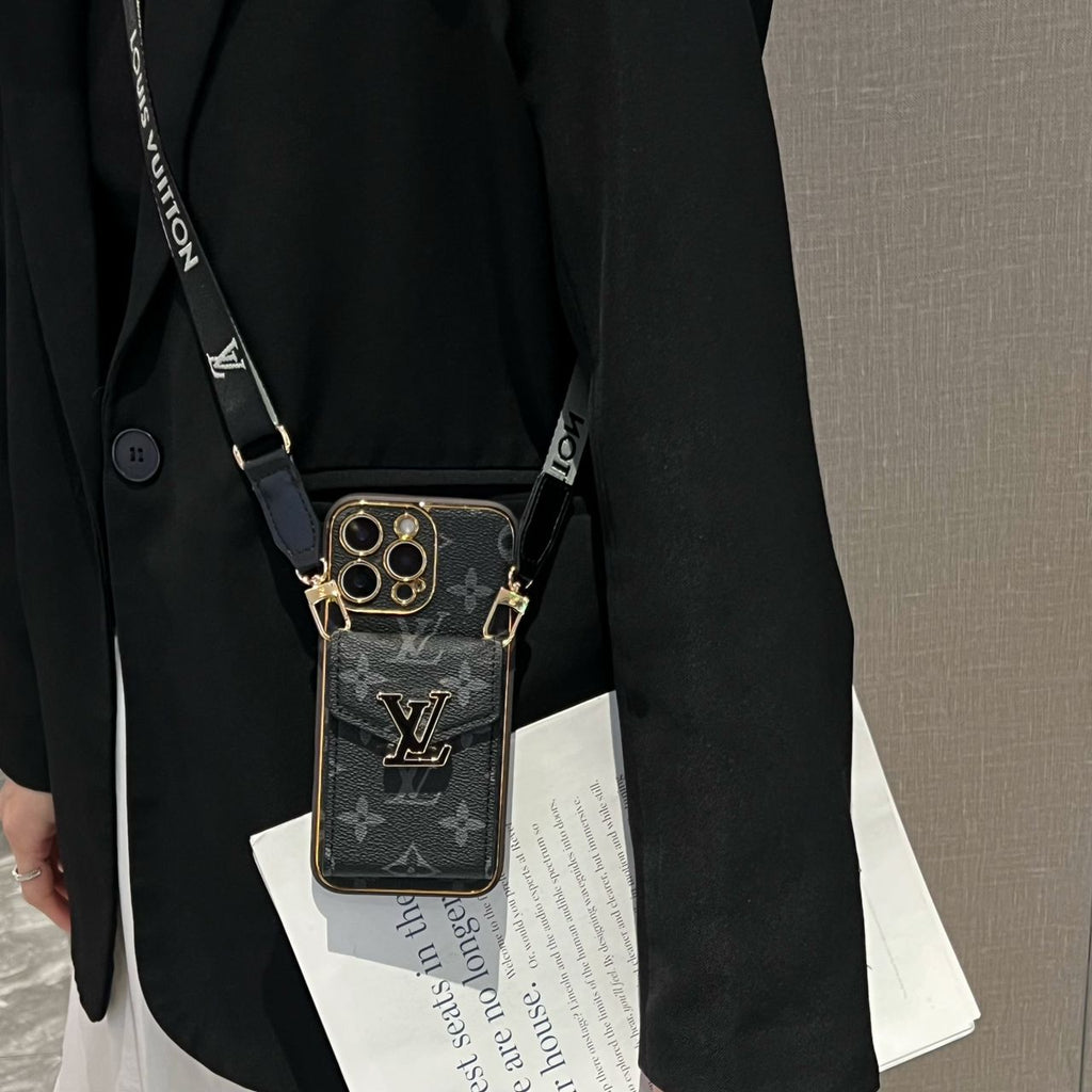 Crossbody Card Holder LV iPhone Case