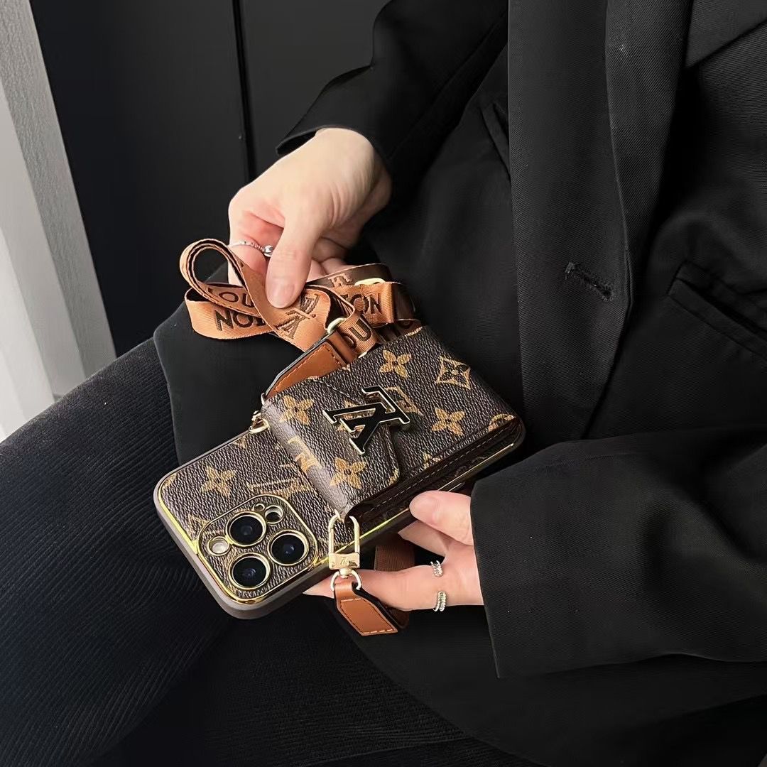 Crossbody Card Holder LV iPhone Case