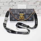 Crossbody LV Wallet Case for iPhone 17 Series Black Monogram