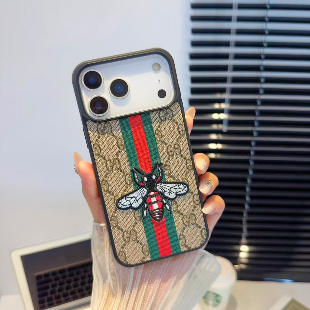 GG Embroidery iPhone Case for iPhone 17 / Pro / Pro Max / Air Series