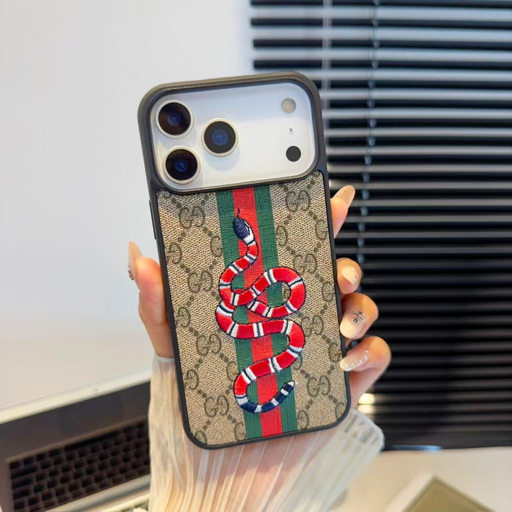 GG Embroidery iPhone Case