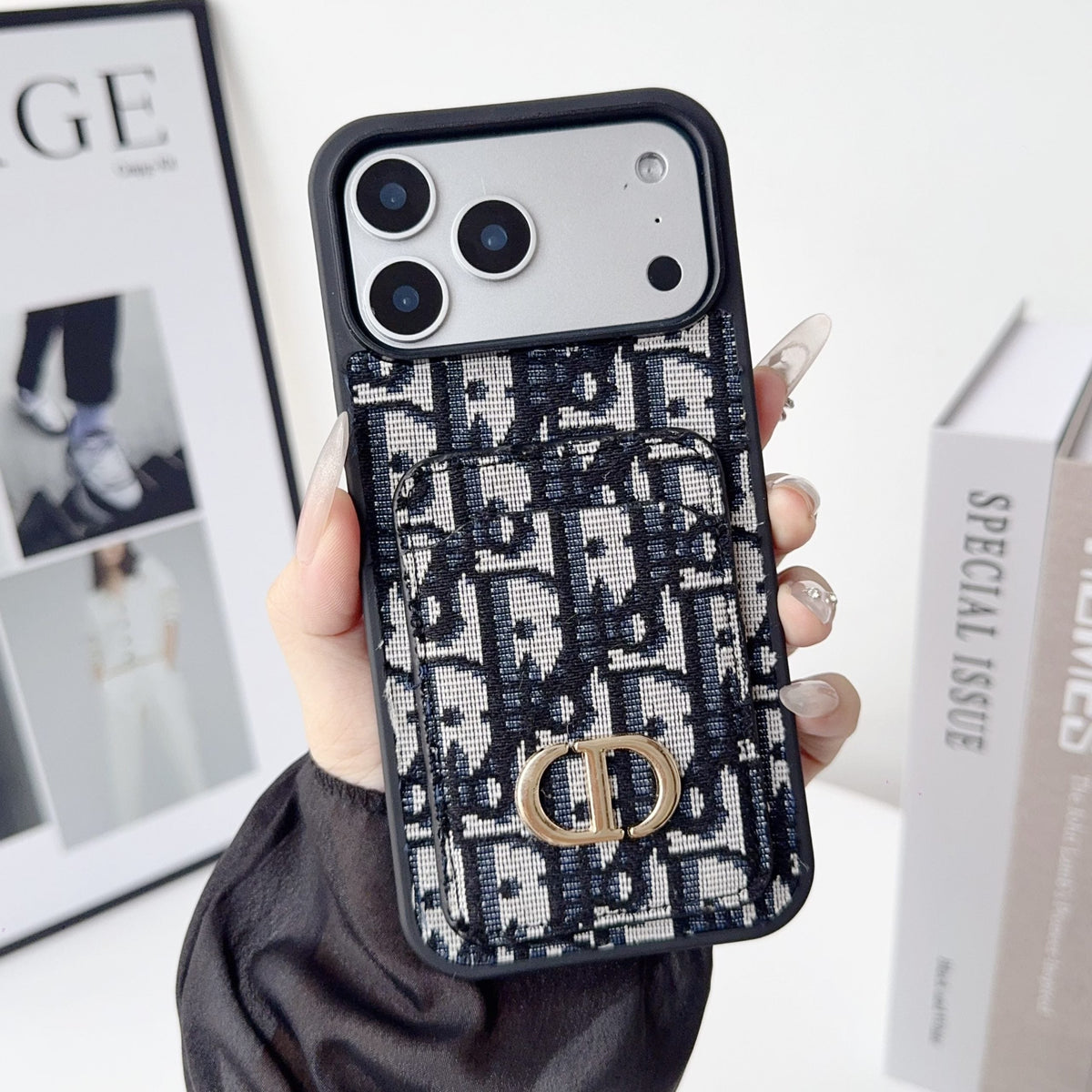 Fabric DR Phone Case Card Holder