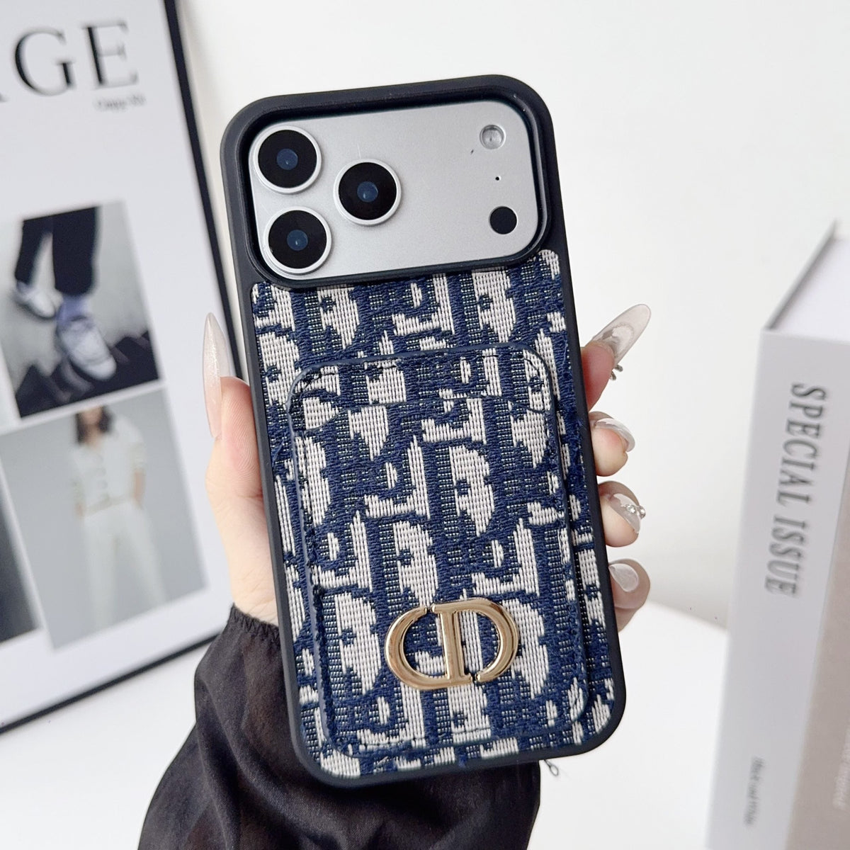 Fabric DR Phone Case Card Holder