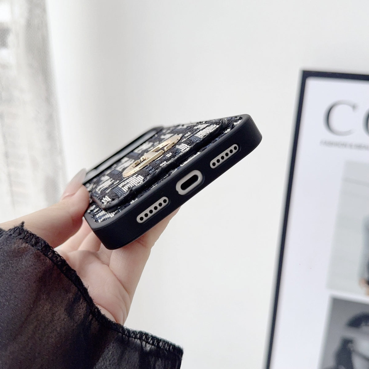 Fabric DR Phone Case Card Holder