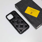Luxury LV iPhone case showing the protective back cover and finished edges