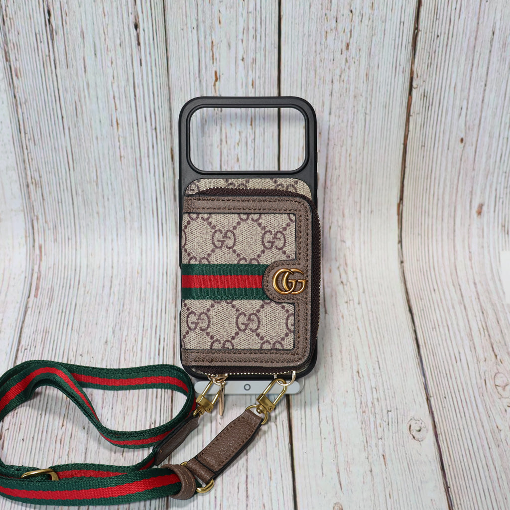 Designer Crossbody LV Zipped iPhone Case
