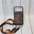 Designer Crossbody LV Zipped iPhone Case for iPhone 17 / Pro / Pro Max / Air