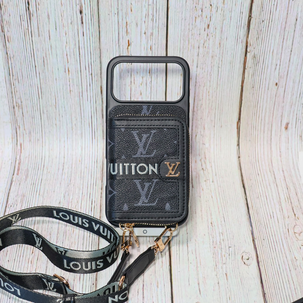 Designer Crossbody LV Zipped iPhone Case