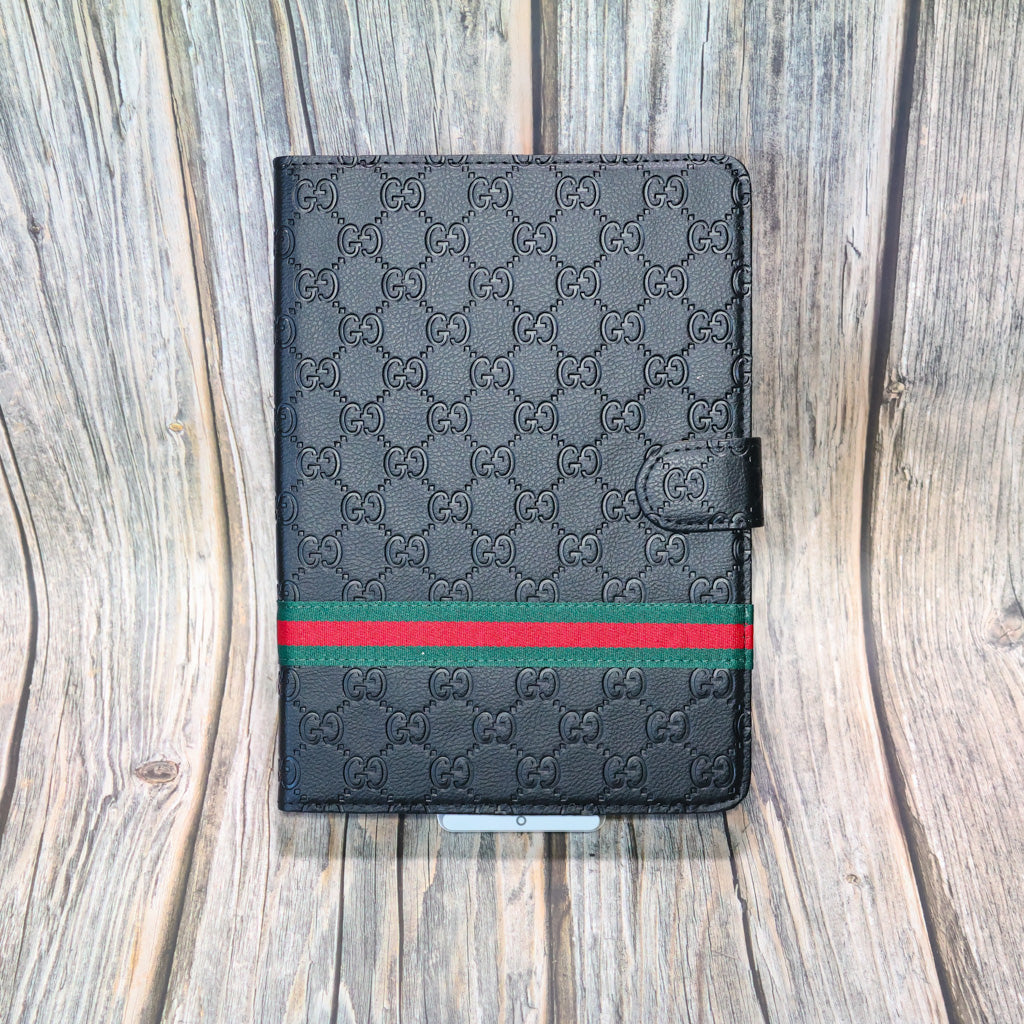 GG iPad folio case showing the closed cover design and patterned exterior