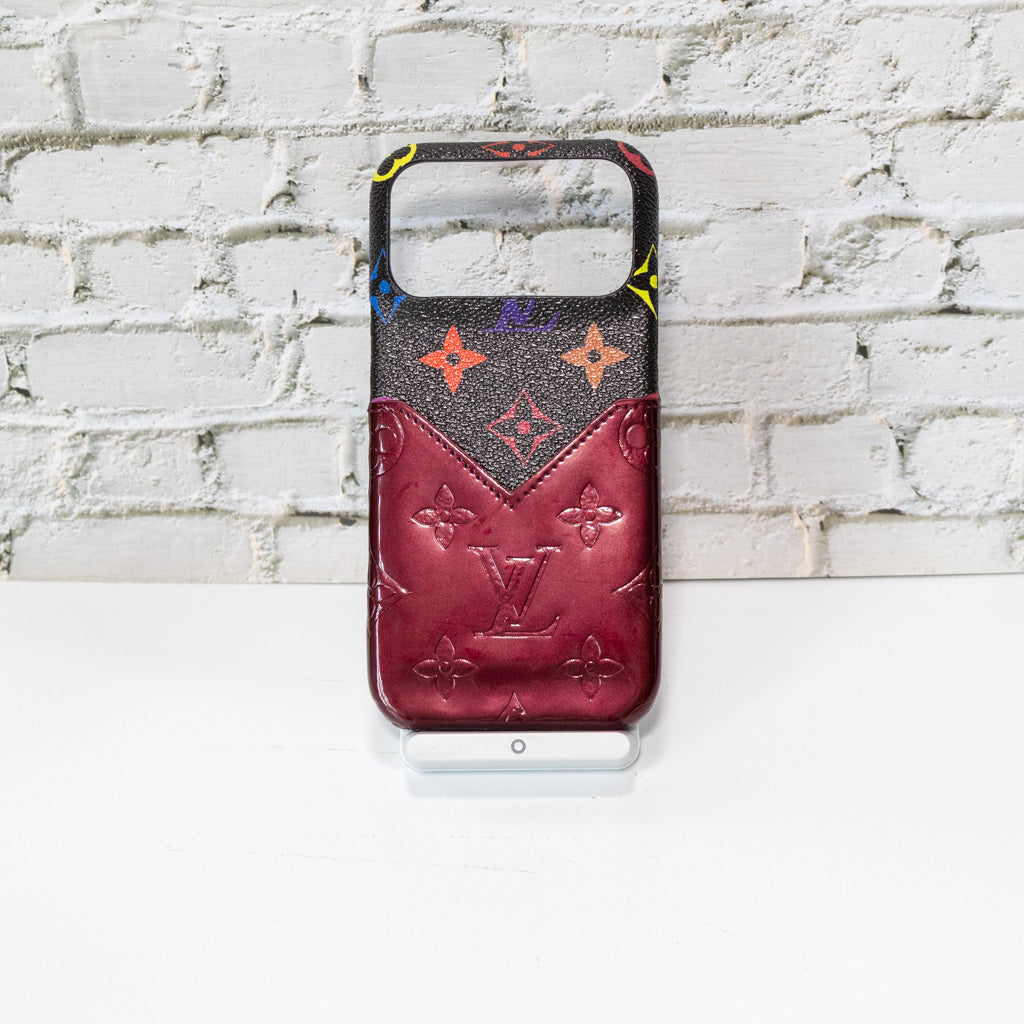 Glamour Accent LV Leather iPhone Case