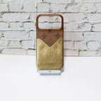 Glamour Accent LV Leather iPhone Case