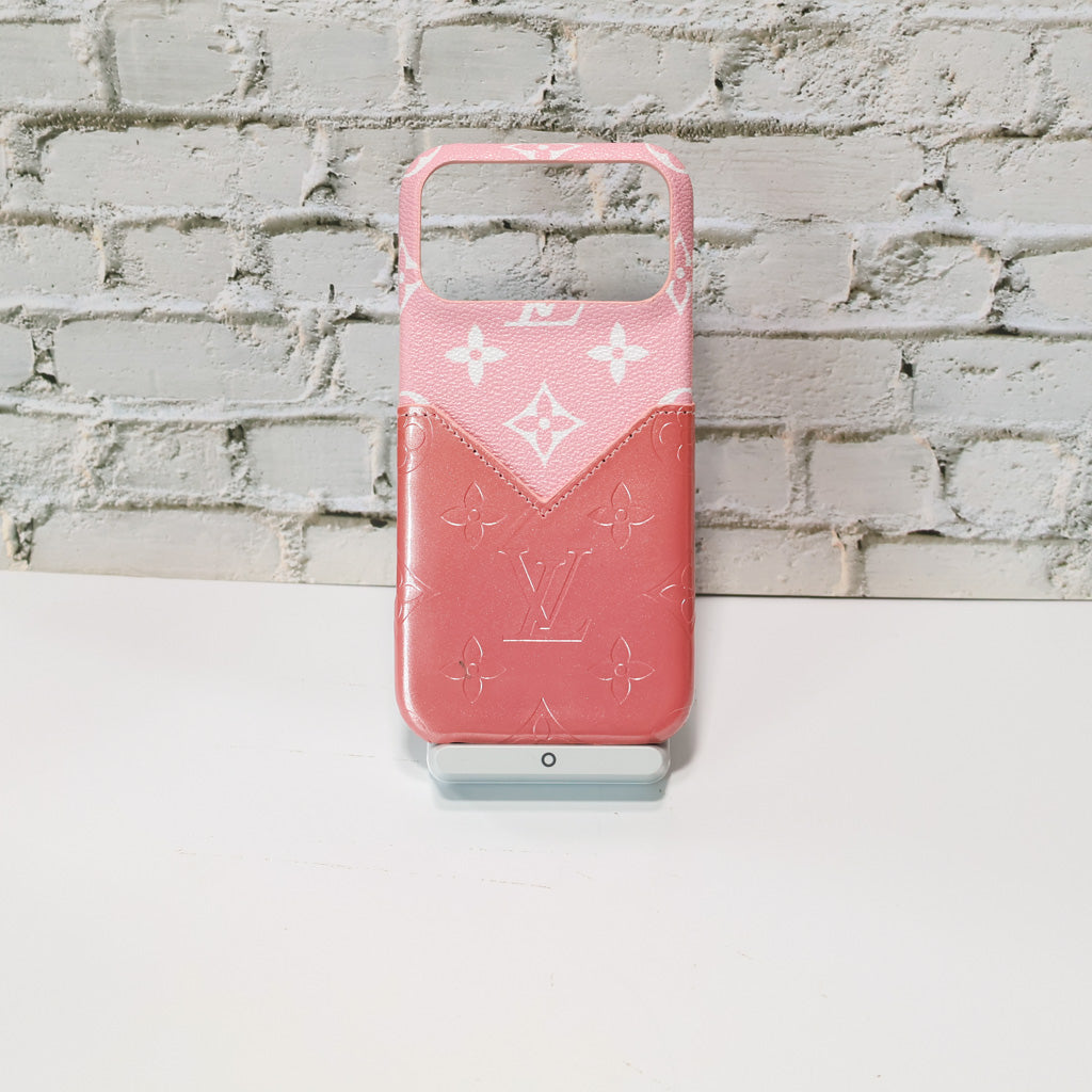 Glamour Accent LV Leather iPhone Case