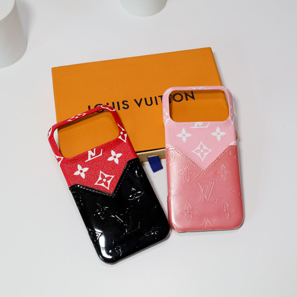 Glamour Accent LV Leather iPhone Case for iPhone 17 / Pro / Pro Max / Air
