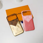 Glamour Accent LV Leather iPhone Case