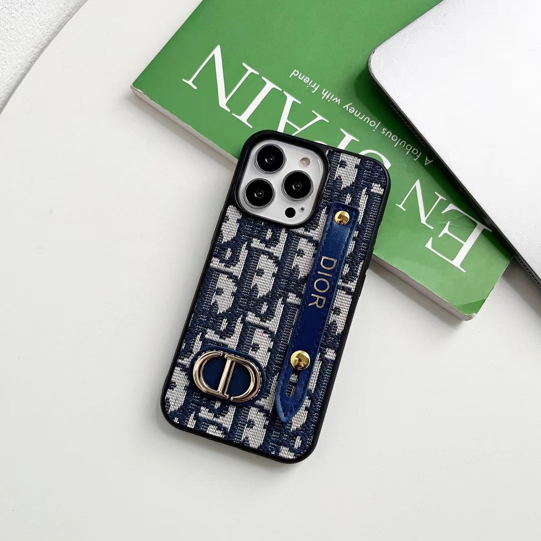 Dior Phone Case iPhone 13 11 12 14 15 16 Pro Max Plus Hand Strap