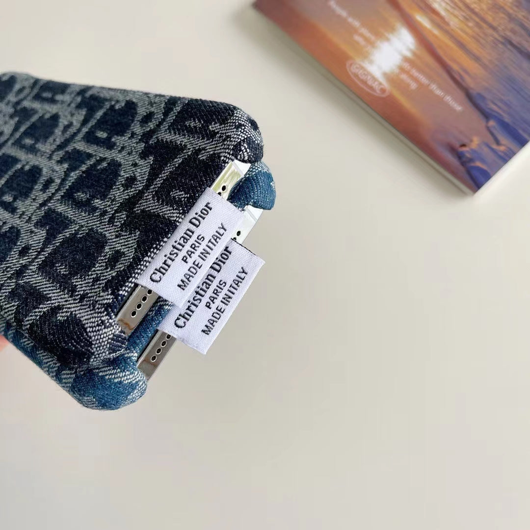 Dior iPhone Case Denim Fabric Design