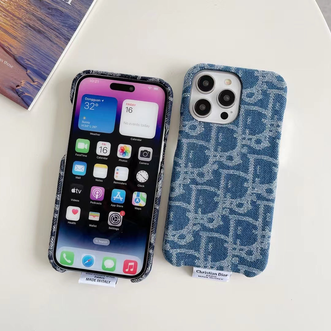 Dior iPhone Case Denim Fabric Design