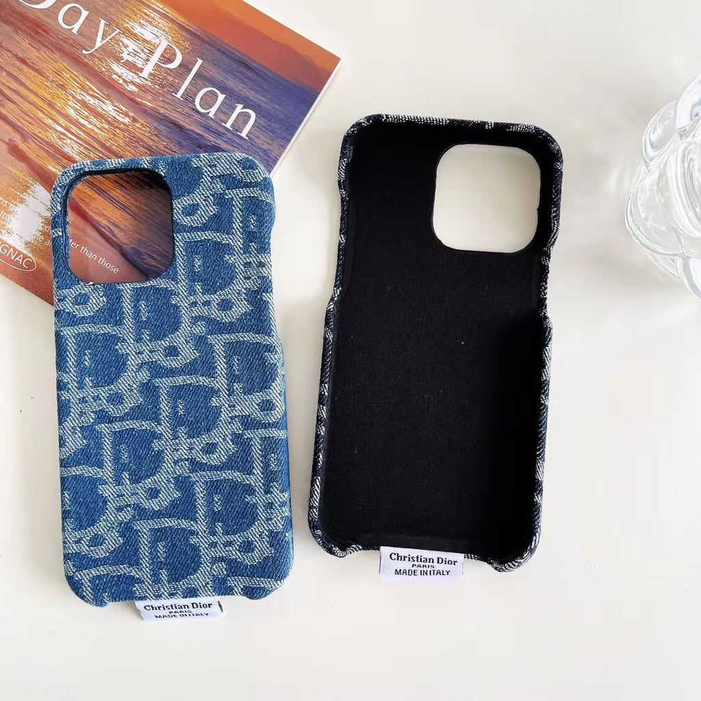 Dior iPhone Case Denim Fabric Design
