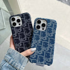Dior iPhone Case Denim Fabric Design