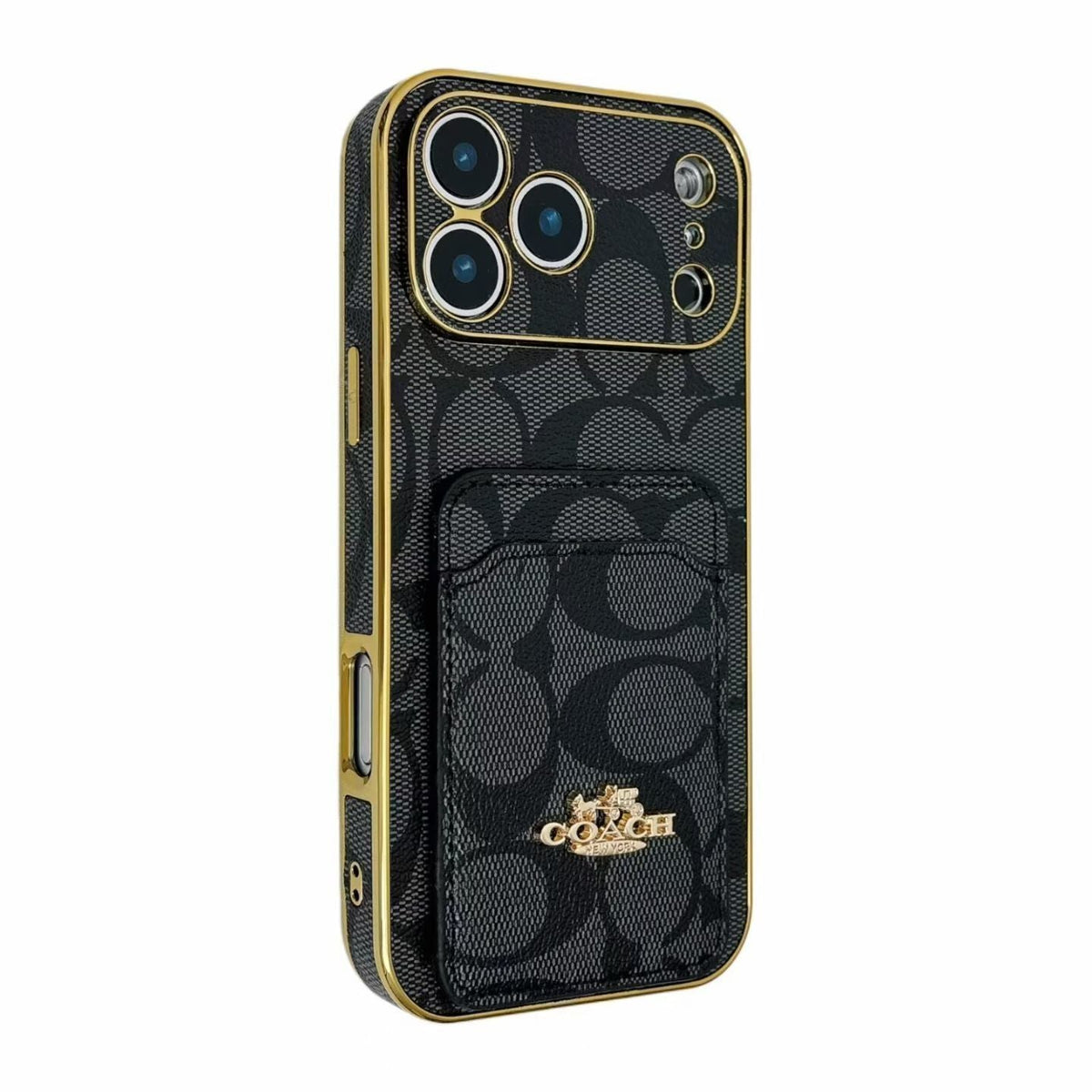 Electroplated Coach Card Holder Phone Case