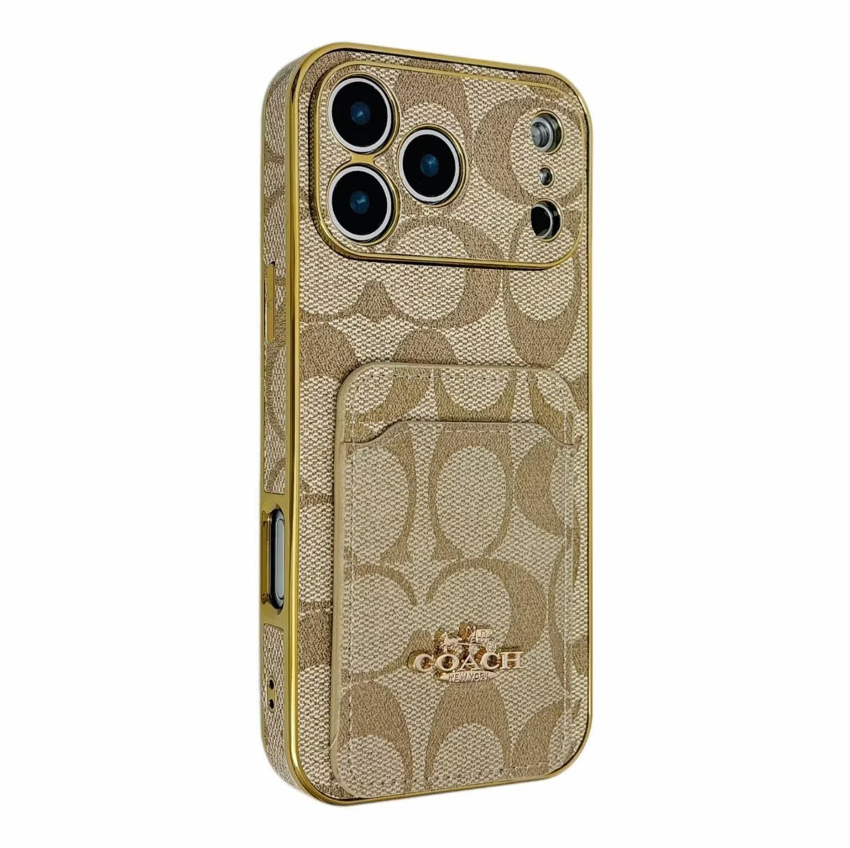 Electroplated Coach Card Holder Phone Case