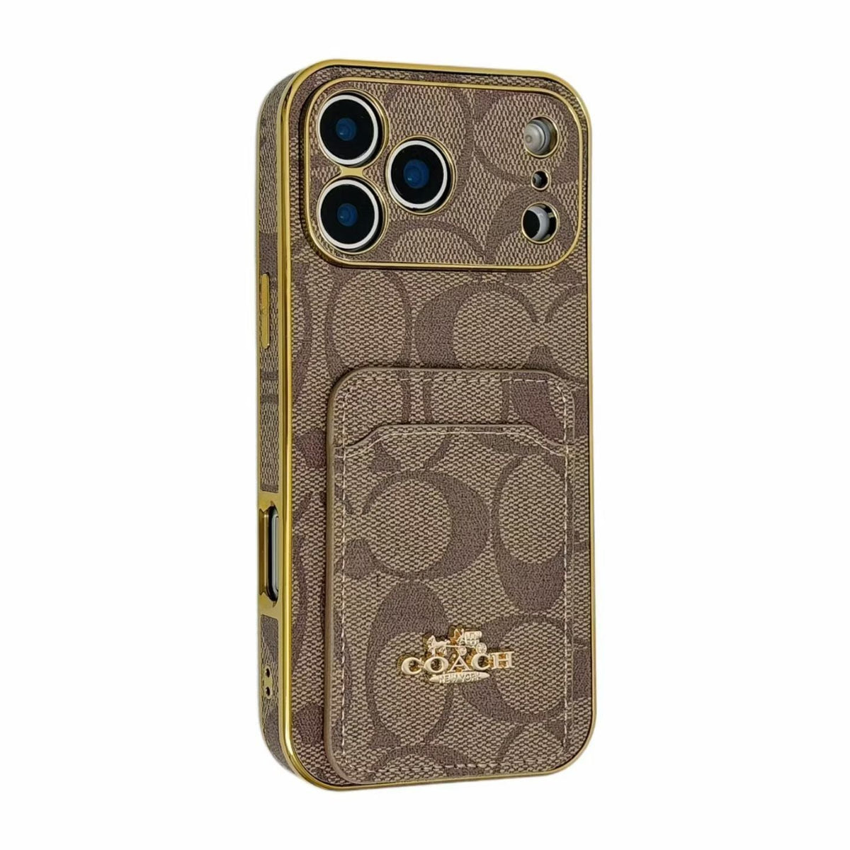 Electroplated Coach Card Holder Phone Case