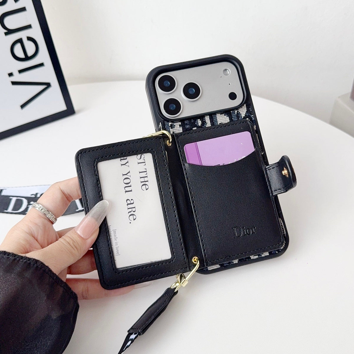 Fabric Canvas Dior Crossbody Case