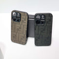Fendi Leather iPhone Case for iPhone 12-17 Pro Max Plus
